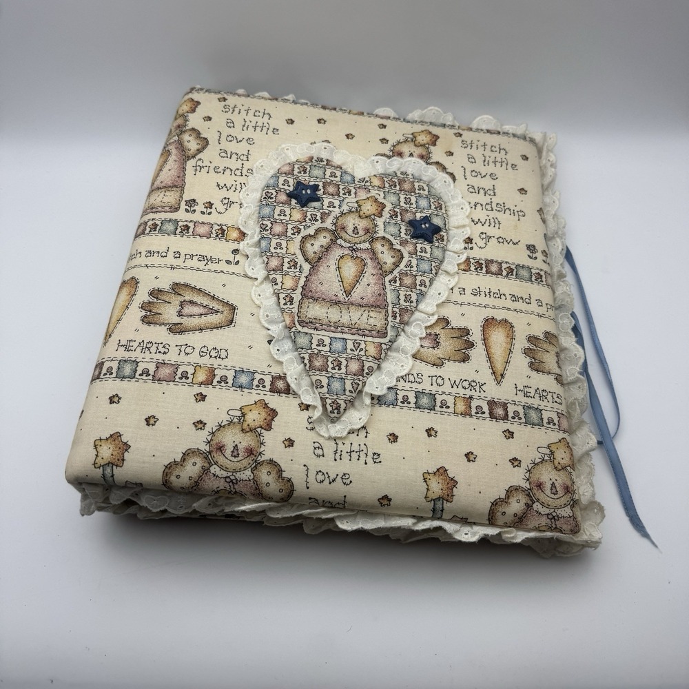 1997 Peace Creek Angel Collection Wrapped 3‎ Ring Binder Cotton Sew Quilt Craft